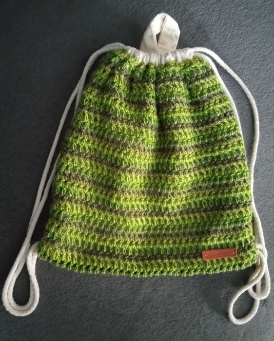 Worek - plecak szydełkowy