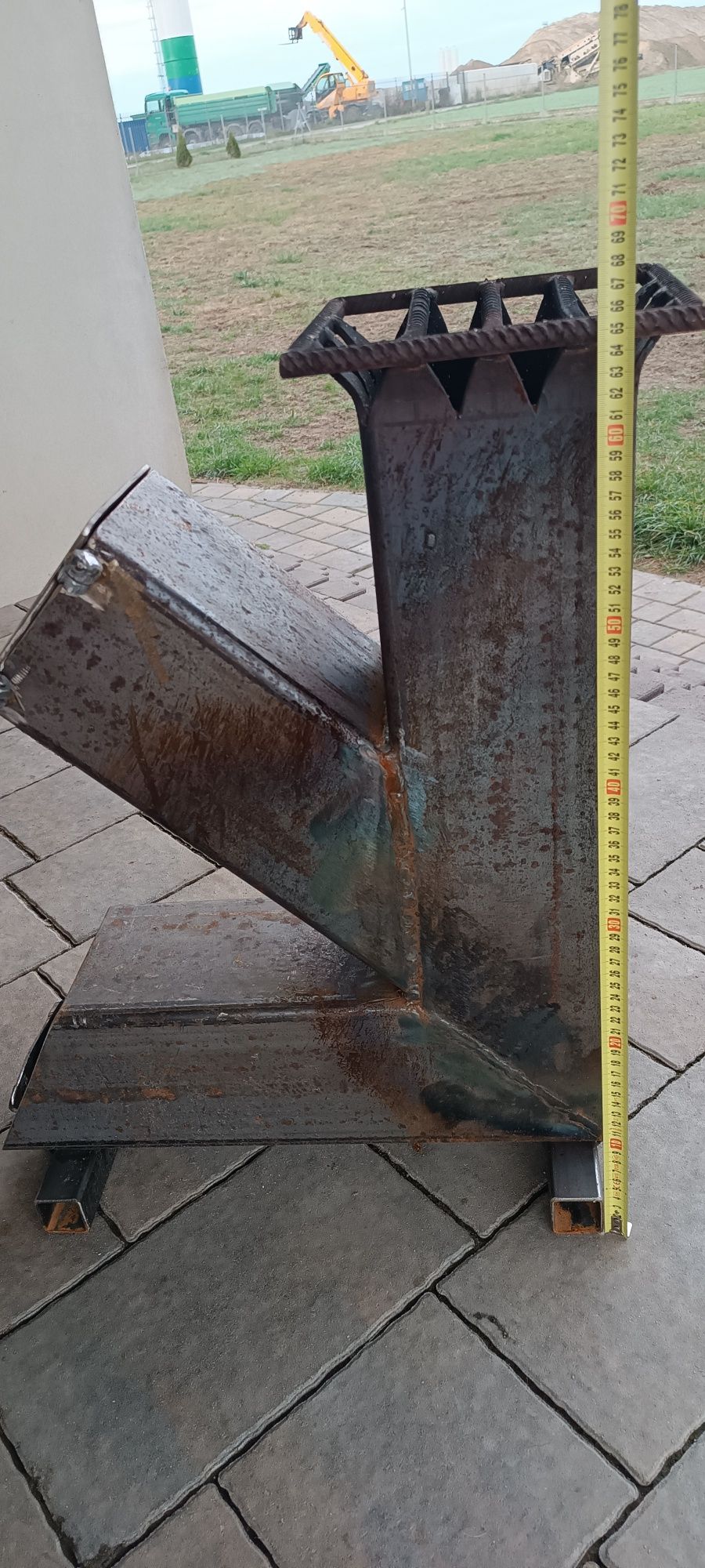 Piec rakietowy duży 150x150 profil  solidny z szufladą paleniskiem