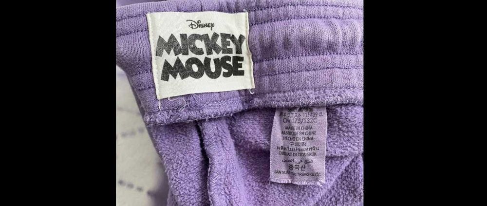 Spodnie dresowe DISNEY Mickey Mouse Cotton Purple Tie Dye roz. XS