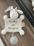 Baby on board pluszowa tabliczka do auta jak nowa
