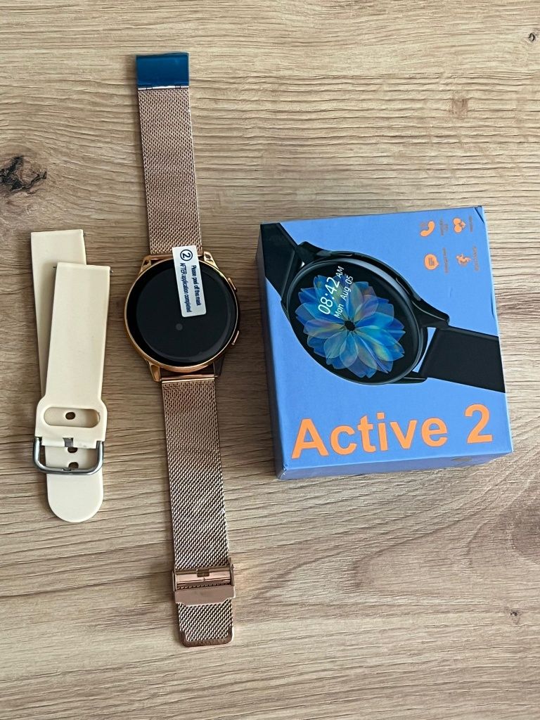 Smartwatch damski Active 2 – 2 paski + breloczek GRATIS! Połączenia, p