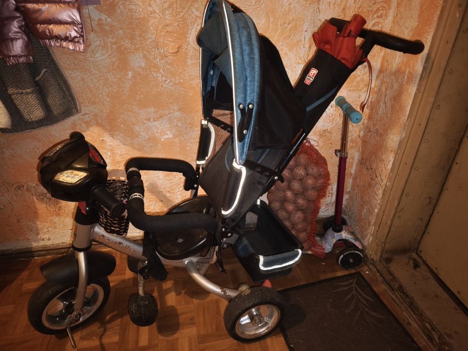 Дитячий велосипед з батьківської ручки