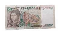 Stary Banknot kolekcjonerski 5000 Lirów Lire Włochy 1979