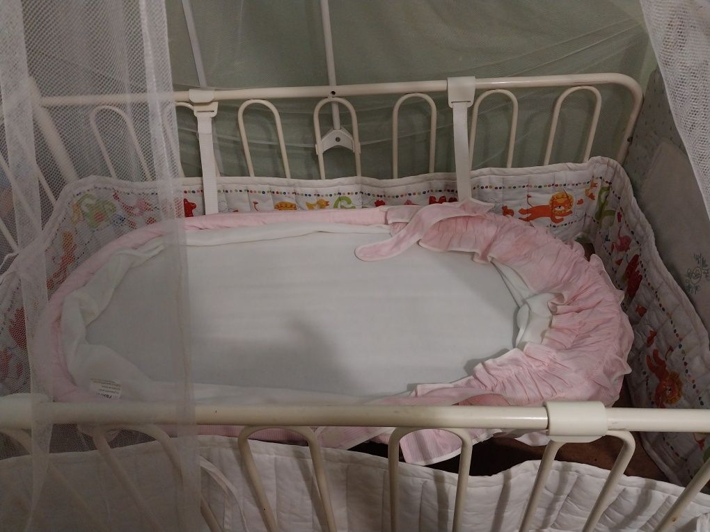 Дитяче ліжко зелізне  Geobi з матрацом Ікеа