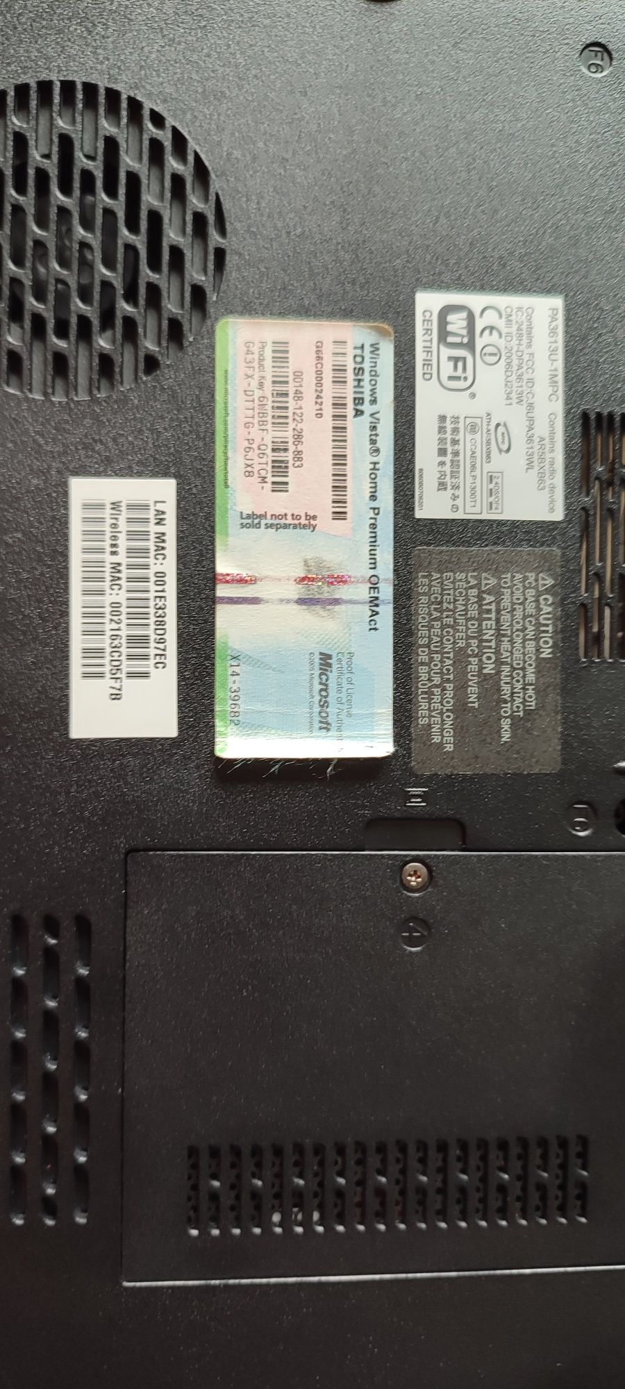 Vendo Portátil Toshiba