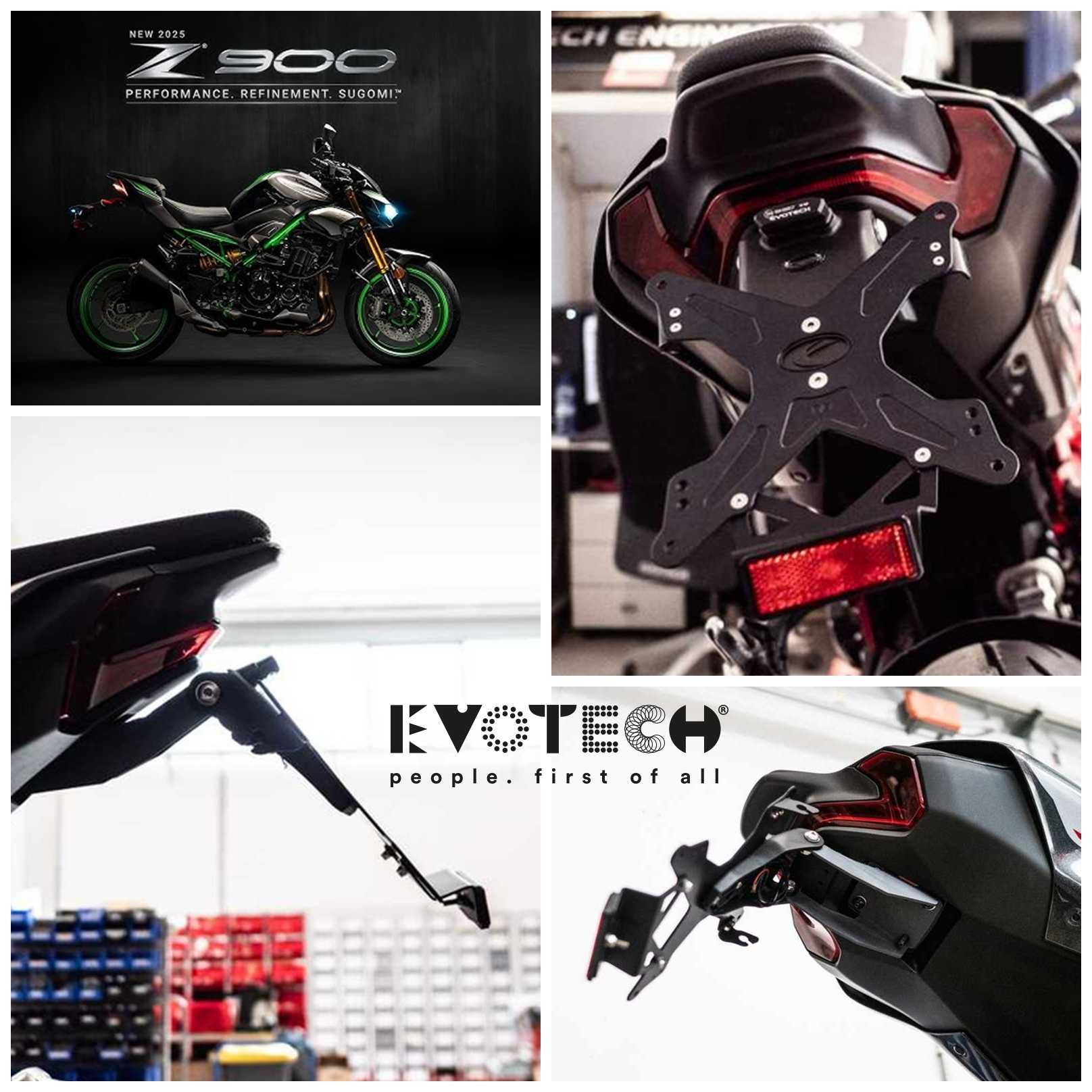 Krótkie mocowanie tablicy rejestracyjnej EVOTECH Kawasaki Z900