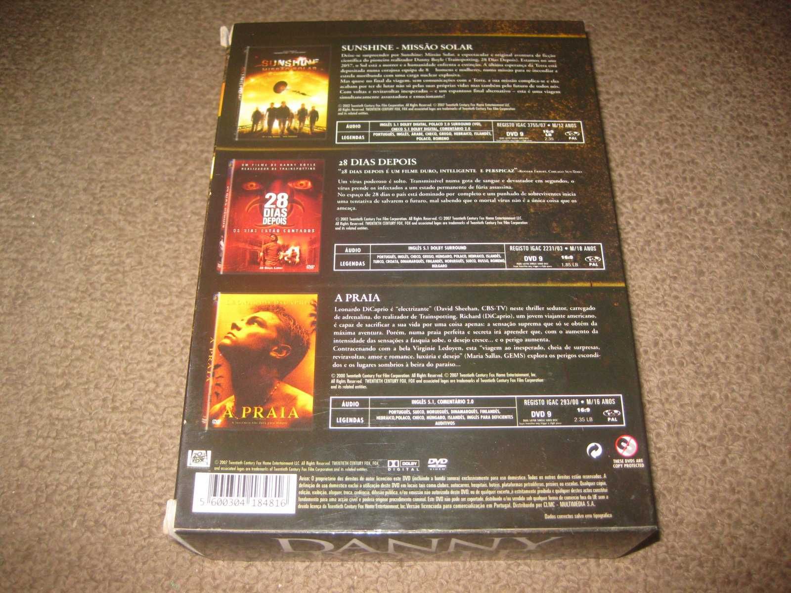 3 Filmes em DVD do "Danny Boyle" Com Box Arquivadora!