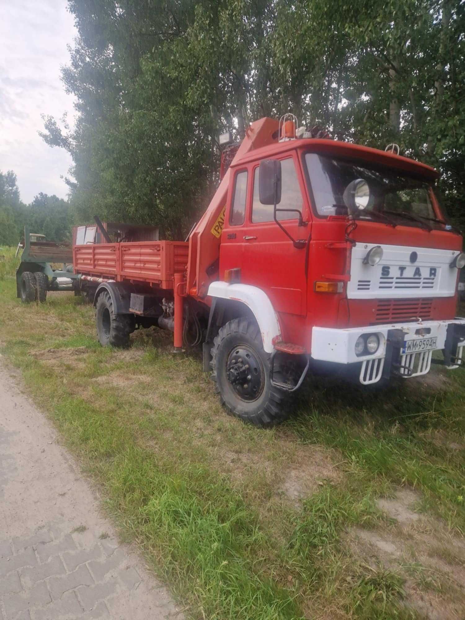 Star 244 4x4 Specjalny z HDS Wiertnica przyczepa zestaw do słupów