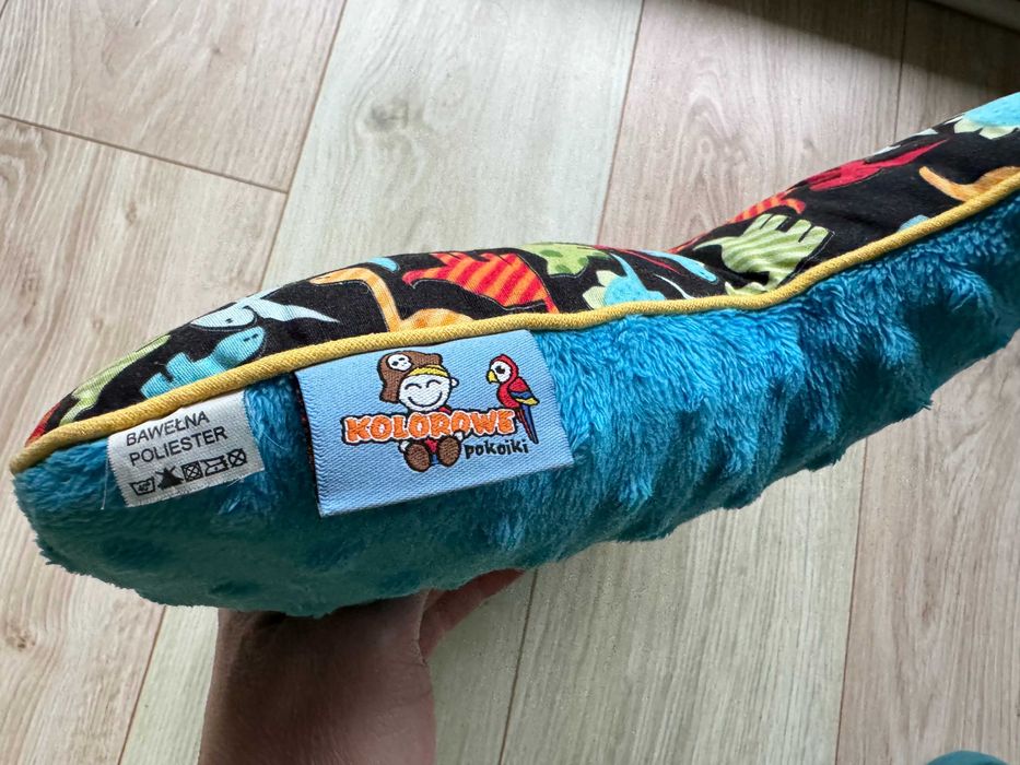 Dwustronna Poduszka motylek Kolorowe pokoiki - Dinozaury