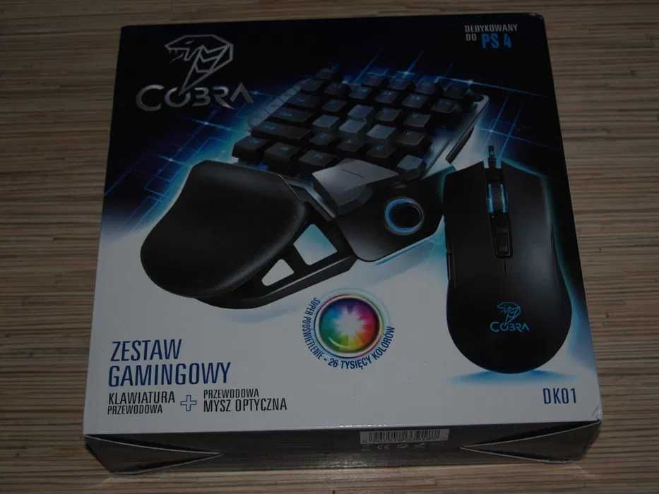 Zestaw gamingowy COBRA DK02 Mysz + Klawiatura 4w1 do ps4/ps5 nowa!!!