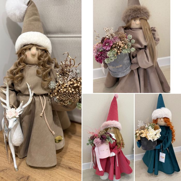 Новорічні гноми дівчатка. Ручна робота