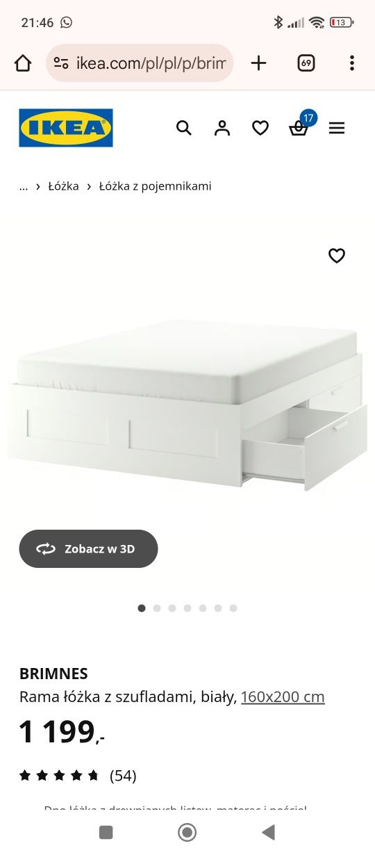 Sprzedam łóżko Ikea 160x200