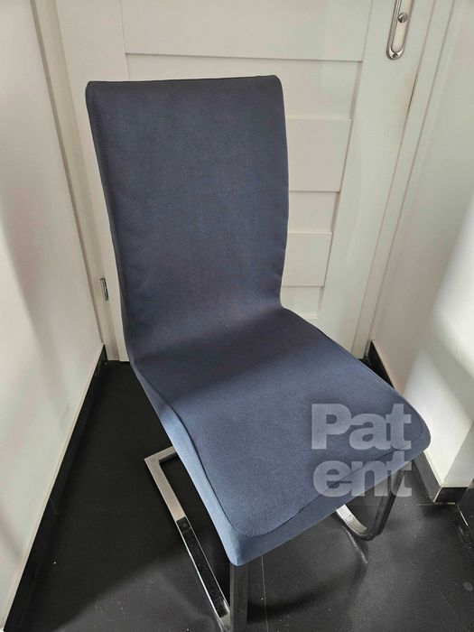 Pokrowce na krzesła grafitowe uniwersalne elastyczne 4 sztuki