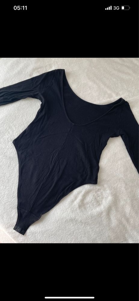 Czarne body w prazki H&M