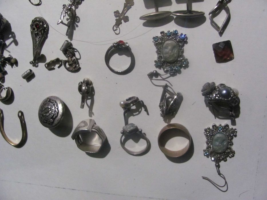 Бежутерия. Кольца, серьги, украшения. Серебро, мельхиор