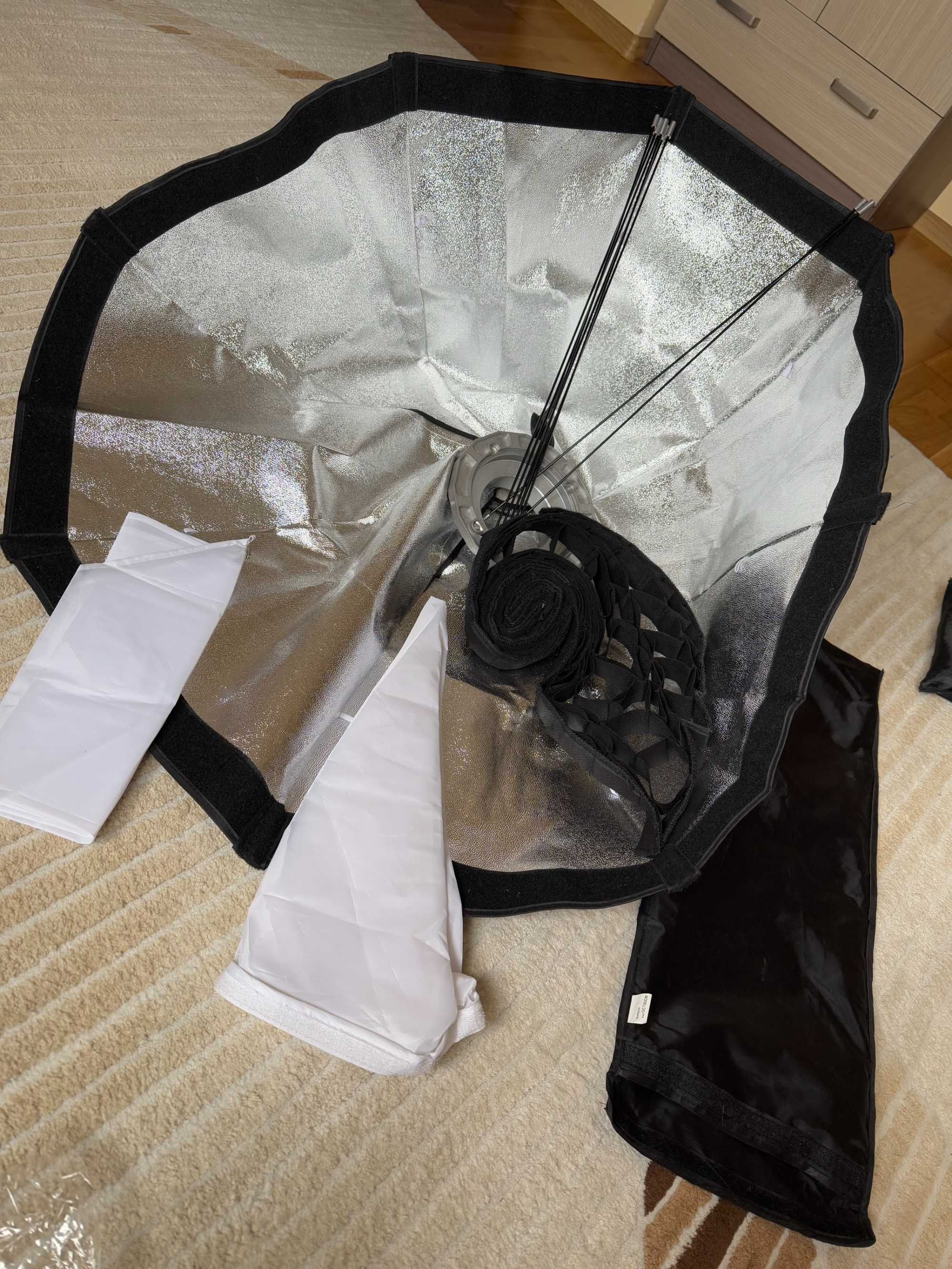 NOWY SOFTBOX oktagonalny  95cm + BOWENS +GRID