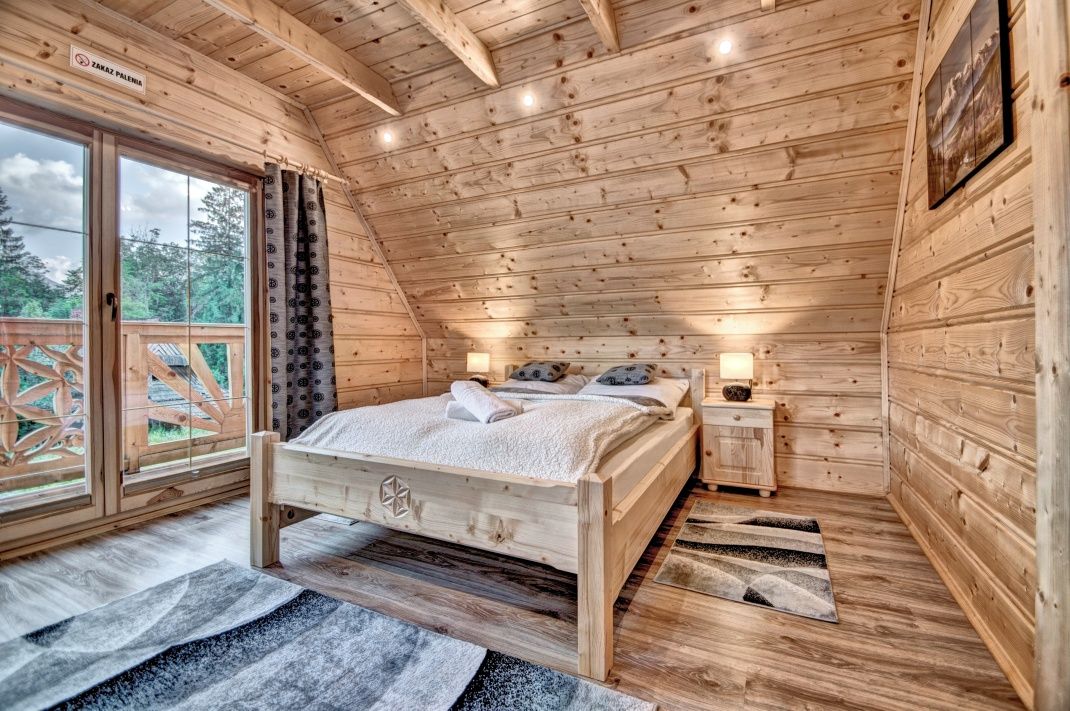 Domki z kominkiem i widokiem na góry Pokoje Noclegi w górach Sauna Spa