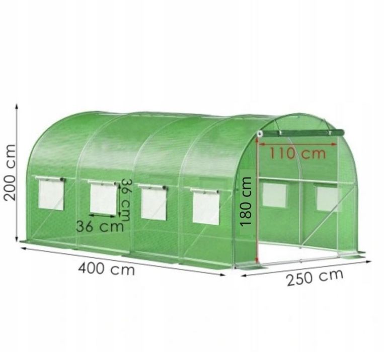 FOLIA Poszycie na TUNEL FOLIOWY Ogrodowy 400x250 4x2.5 Gruba Szklarnia