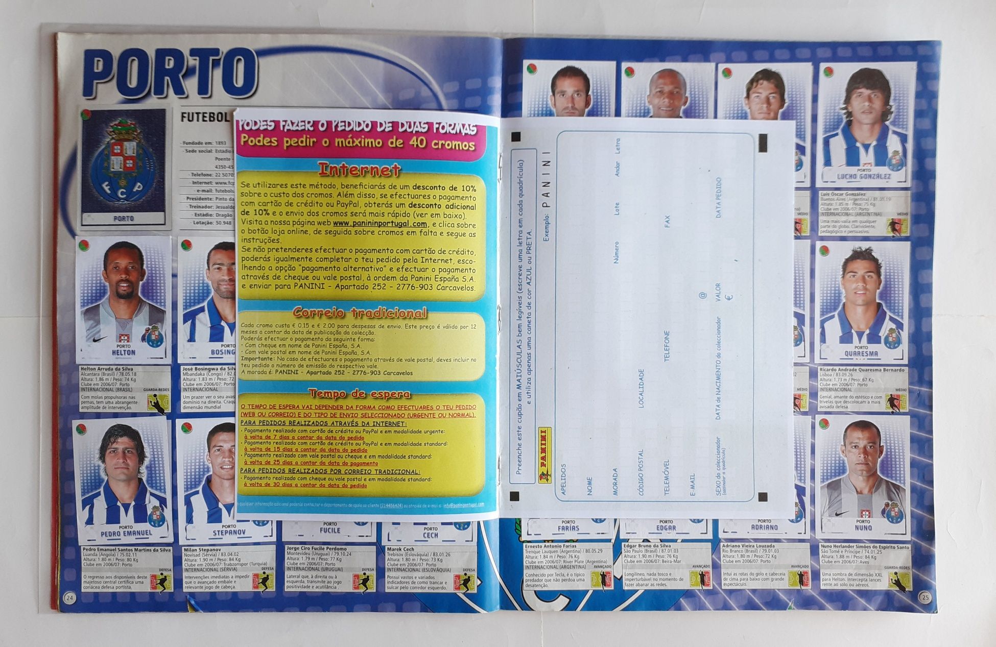 Caderneta Completa Panini Superliga 2007-08 Com Capa Protetora