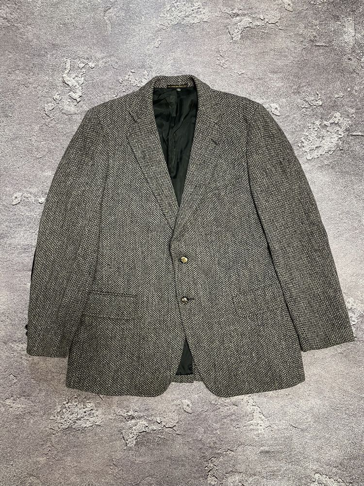 Вінтажний чоловічий вовняний піджак блейзер harris tweed wool blazer