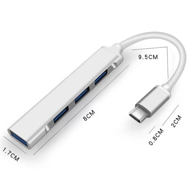 Tipo c extensor hub docking station usb c 4 em 1 splitter usb 3.0