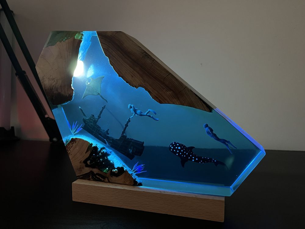 Candeiro de resina epoxy LED
