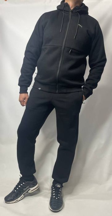 Мужской спортивный костюм Puma зимний теплый на флисе