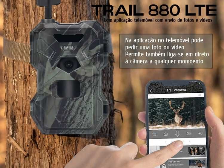 Câmera 880 LTE com aplicação telemóvel com envio de fotos e vídeos