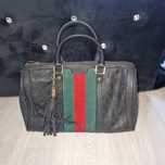 Gucci czarna logowana torebka duża