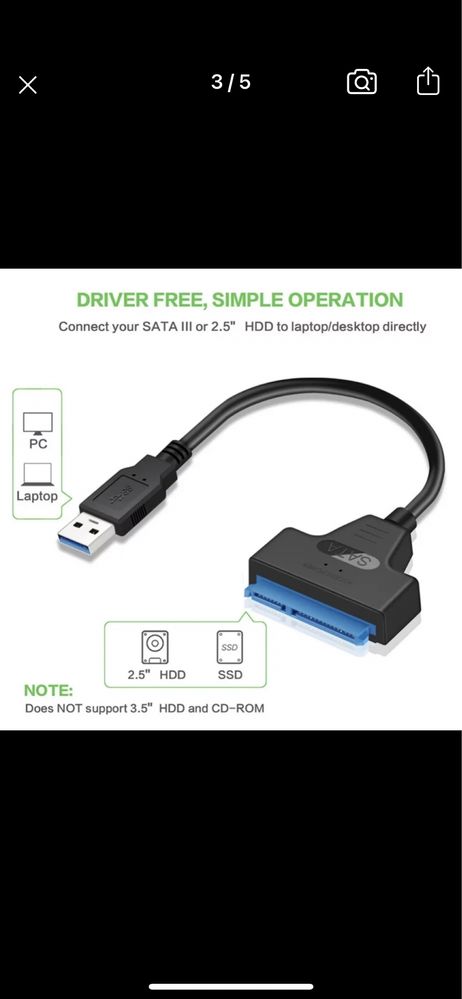 USB 3.0 to SATA Переходник для SSD и 2.5" HDD