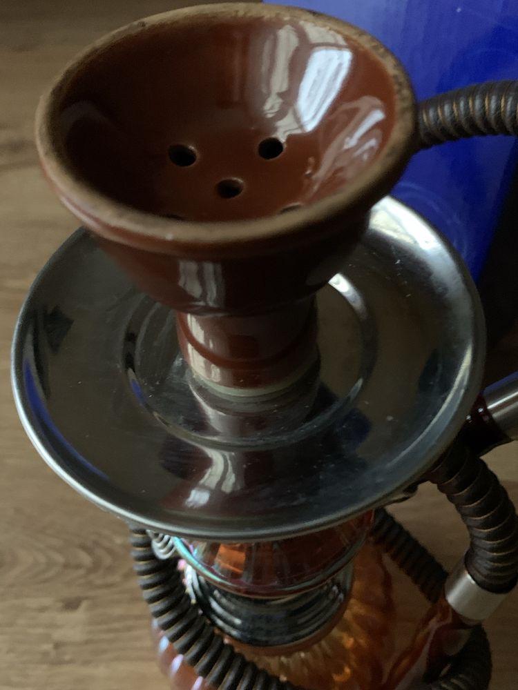 Shisha/fajka wodna brąz + szczypce