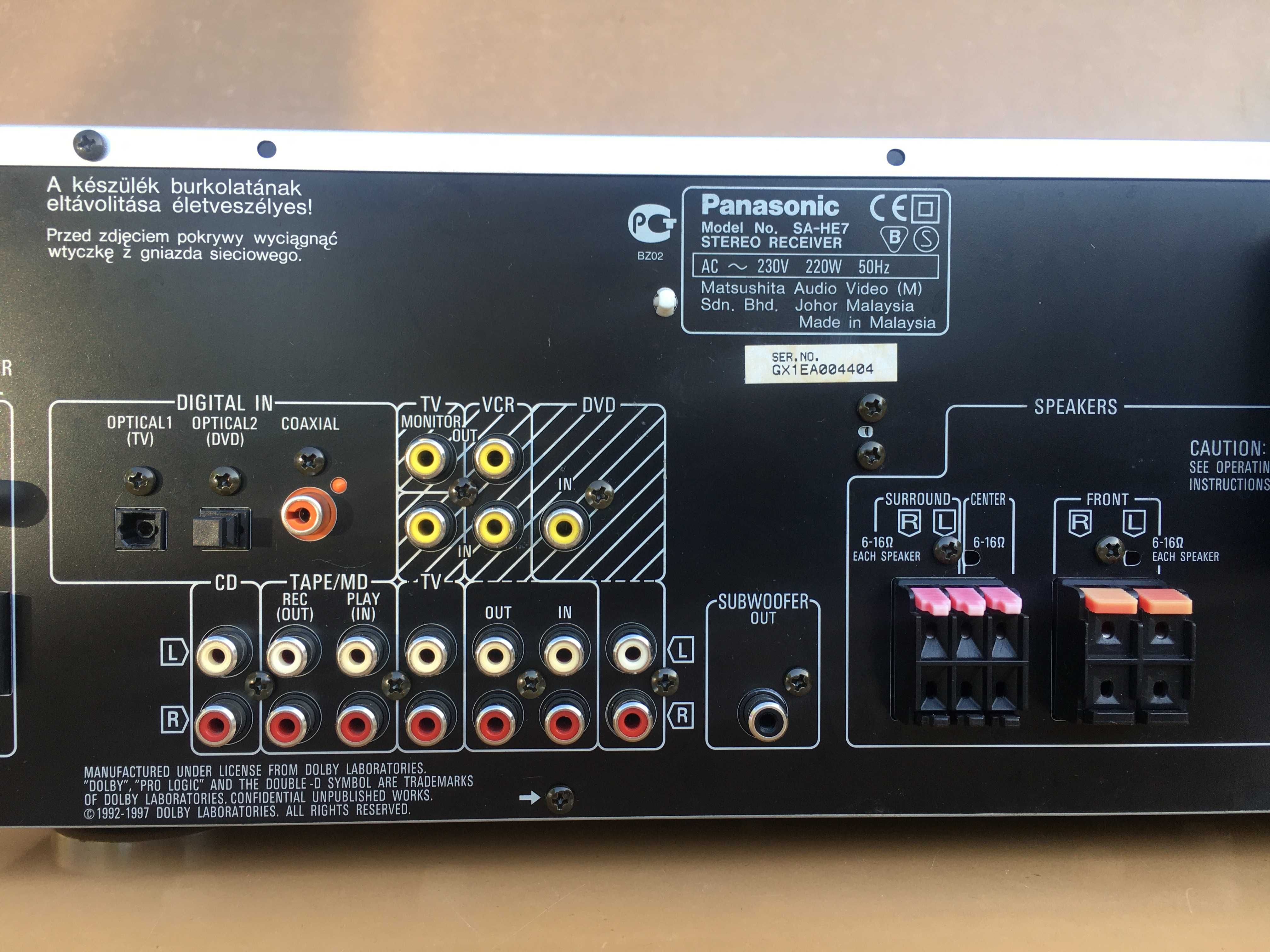 Amplituner 5.1 Panasonic SA-HE7