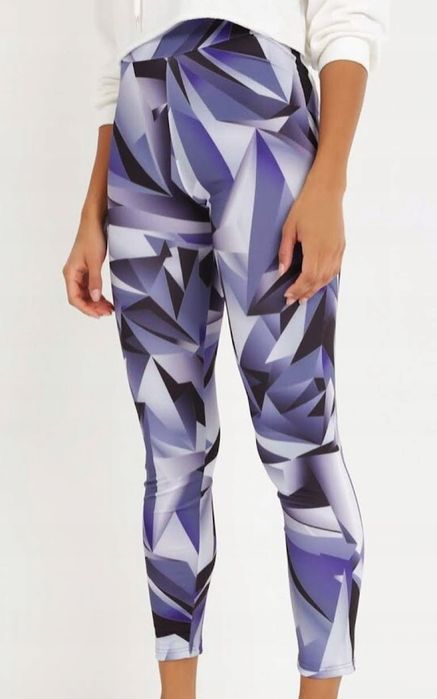 legginsy damskie sportowe spodnie elastyczne z wysokim stanem s/m