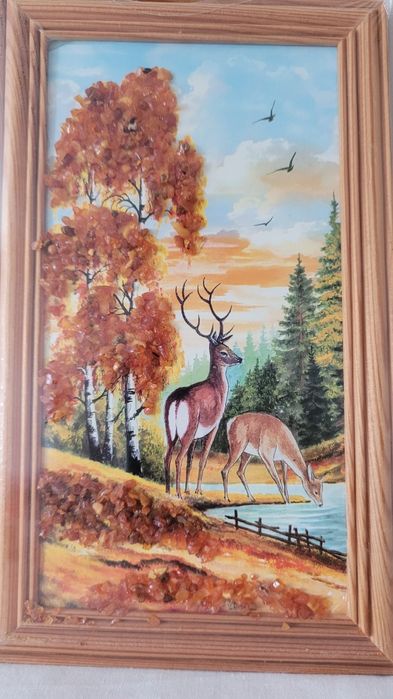 Картина з бурштину(янтарь)