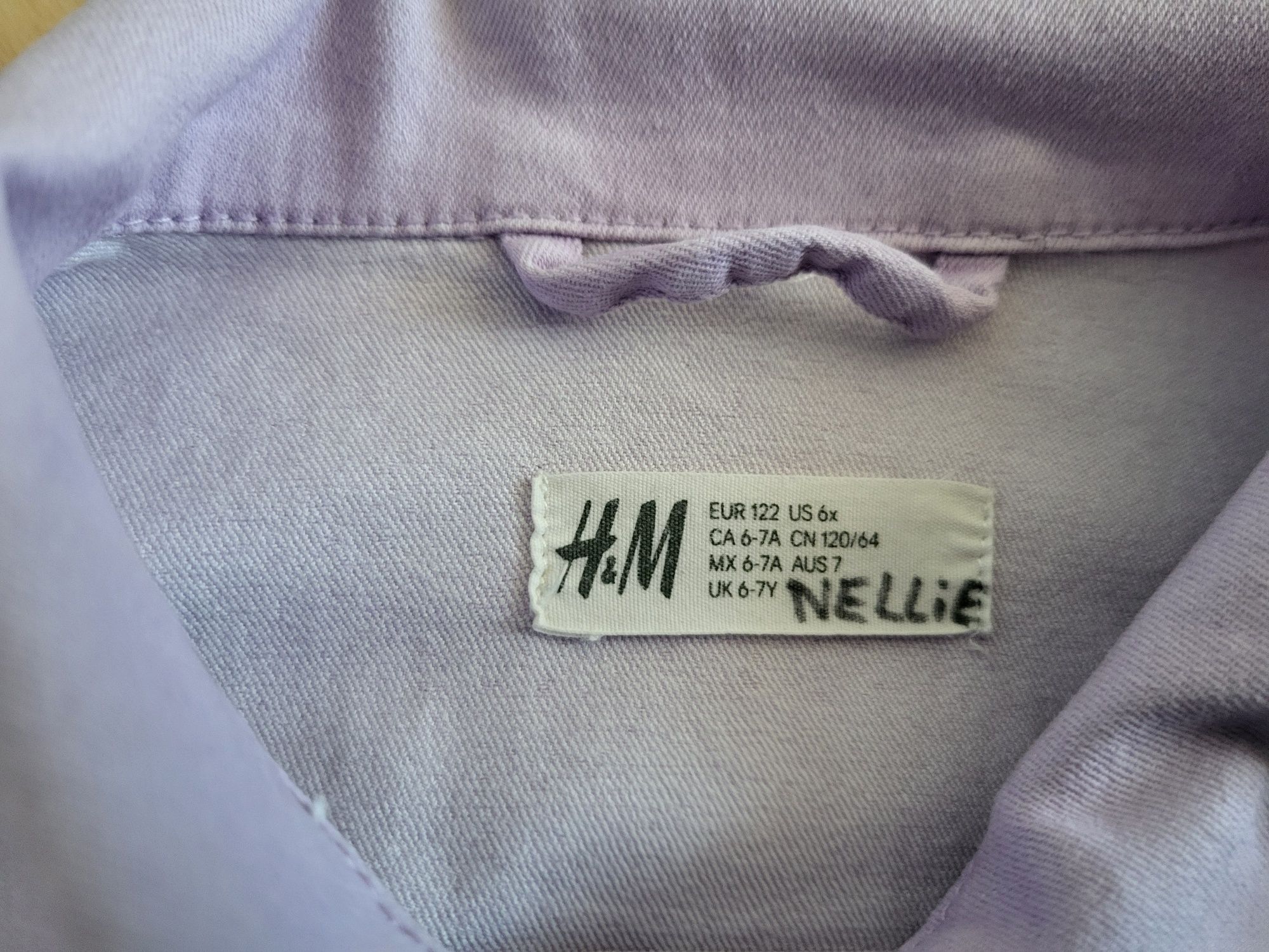 Kurtka jeansowa fioletowa H&M r.122