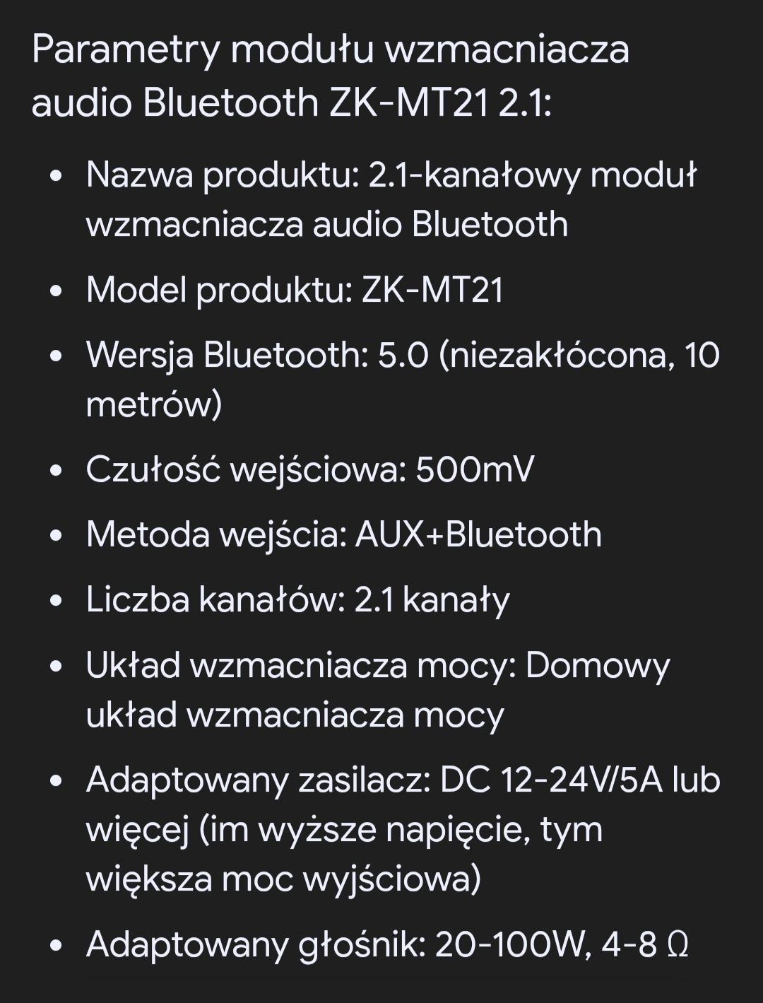 Miniaturowy wzmacniacz 2+1 bluetooth