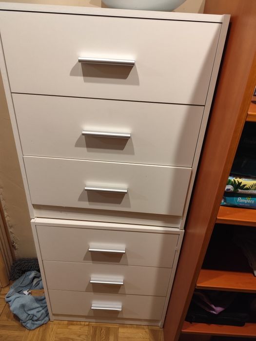 2 białe komody ikea