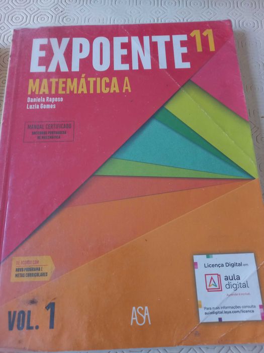 Manuais matemática Expoente 11 volumes 1,2,3