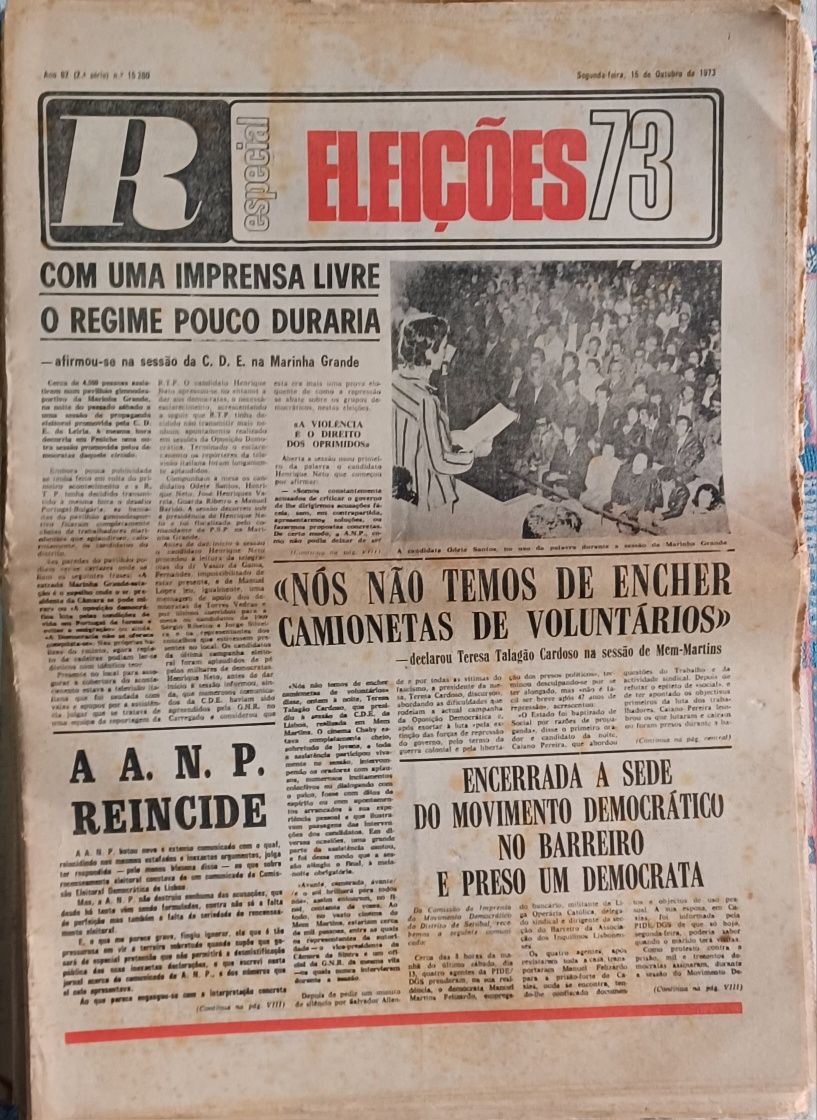 Eleições de 1973 Jornal República