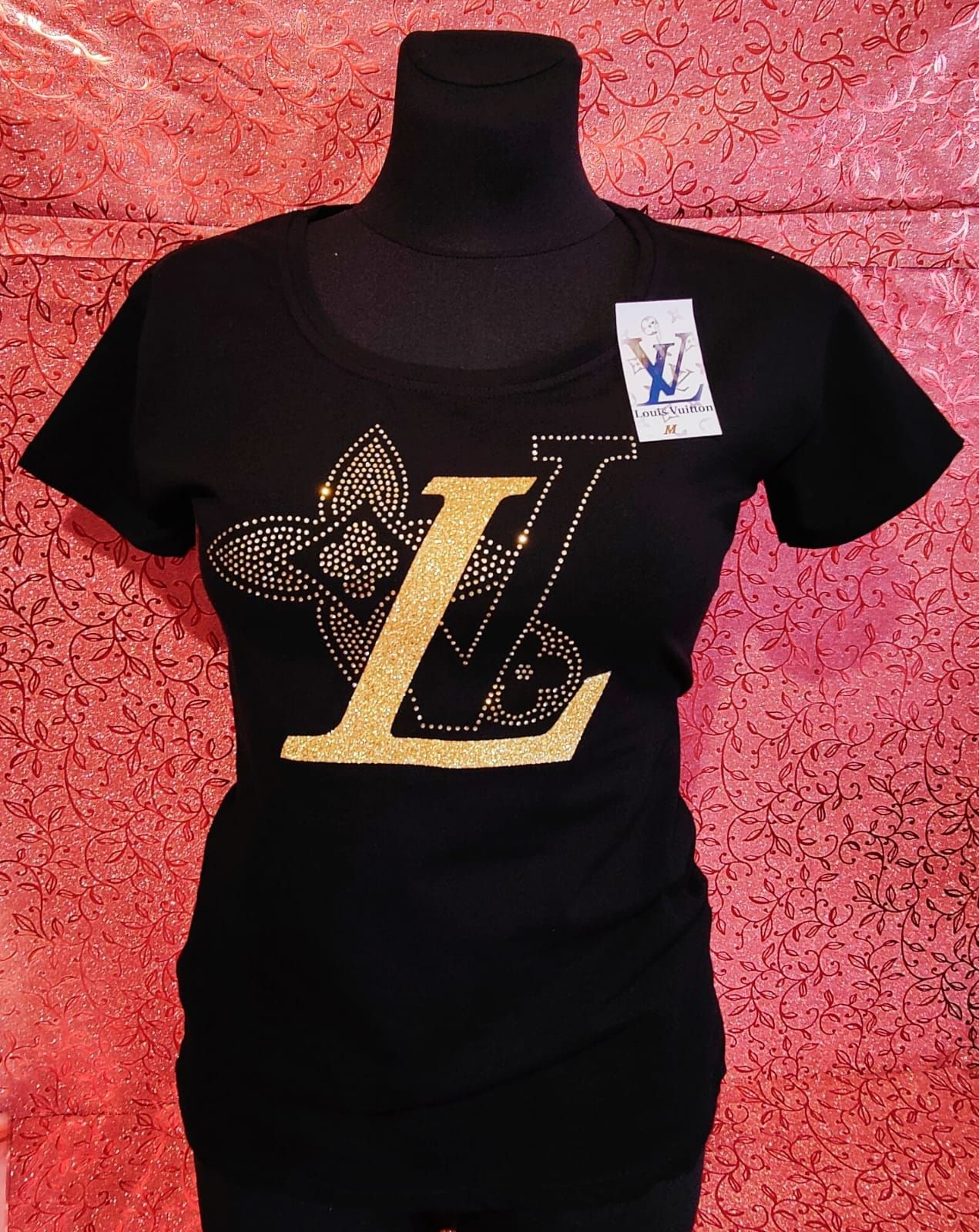 Czarna koszulka damska Louis Vuitton S M L XL wysyłka pobranie Nowość