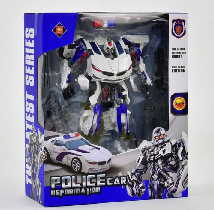 Трансформер машина Поліція Автобот 23 см, машинка + робот, зброю