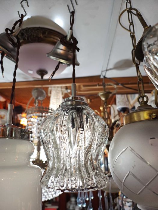 Candeeiro Tecto 1 Lâmpada Vidro