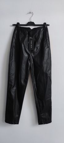 Amisu czarne spodnie z Eco skóry roz 36 Nowe