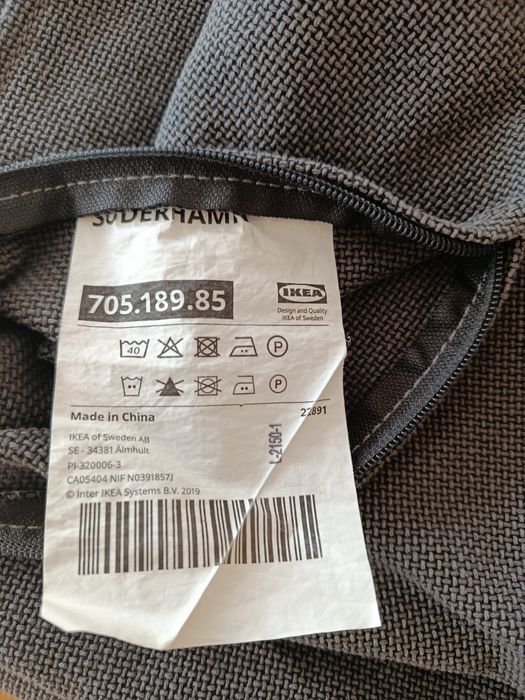 Ikea soderhamn pokrycia Fridtuna ciemnoszary. Elementy