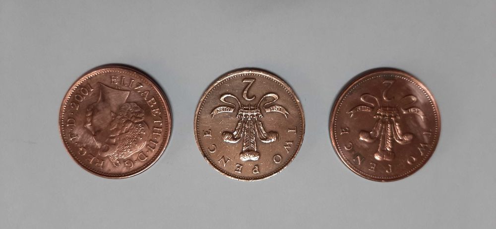 Moedas do Reino Unido - lote de 11 moedas