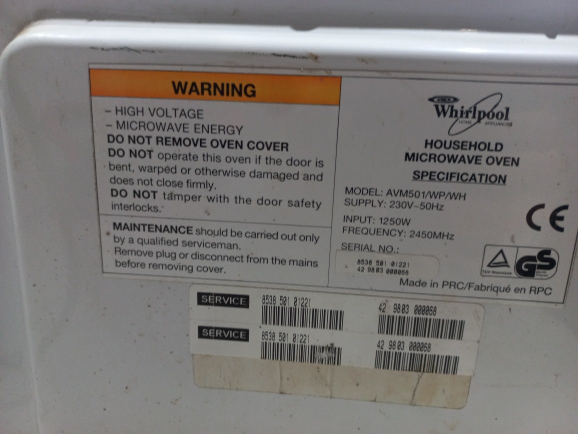 Mikrofalówka Whirlpool M 501 - 750 W 60 min