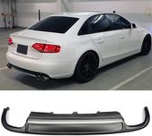 Диффузор накладка на задний бампер audi A4 b8 b8.5 юбка бампера губа