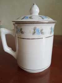 Чайные фарфоровые чашки с крышечками производство Китай