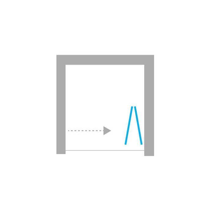 NOVELLINI KALI Drzwi prysznicowe 75-81 KALIS75-1B (BL01S75-1B)