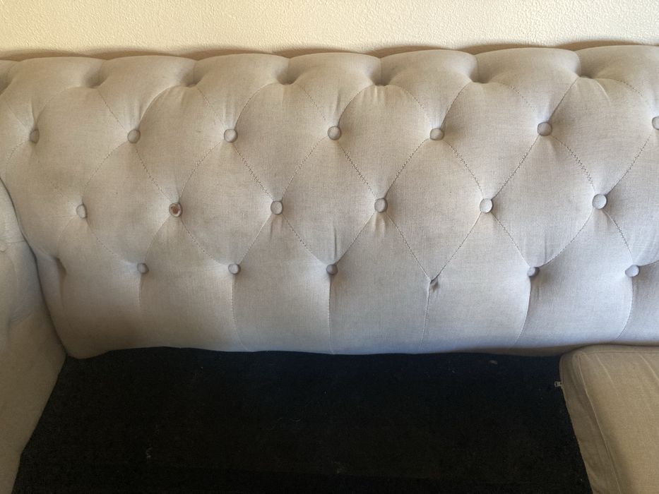 Sofá CHESTERFIELD Tecido Creme